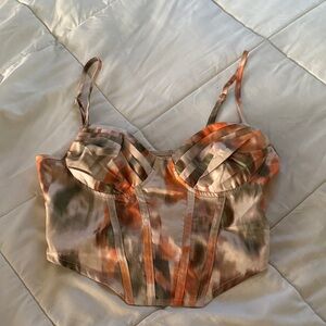 Multicolor Corset Style Top